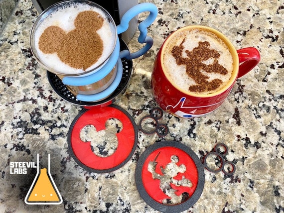 Coffee Stencil Inspired Mickey Mouse Orchestra Mickey Disney Disneyland  Disney World 3D Printed 