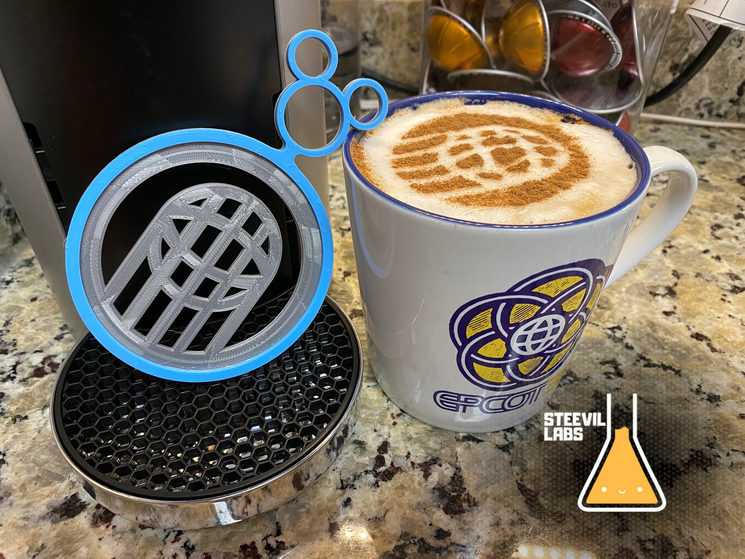 Coffee Stencil Inspired EPCOT Spaceship Earth Disney - Etsy Ireland