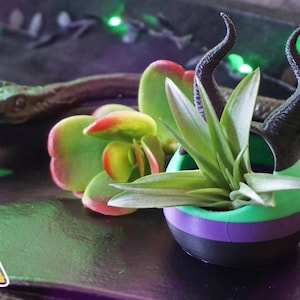 Maleficent Evil Fairy Godmother Inspired Planter Pot Succulent 3D Printed Garden Sculpture Modern Decor Plant