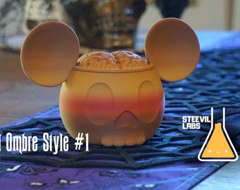 Halloween Mickey Mouse Skull Planter 3D Printed Candy Dish