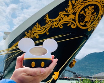 Disney Cruise Line Inspired Mickey Mouse Planter Pot Succulent 3D Printed Garden Sculpture Modern Decor