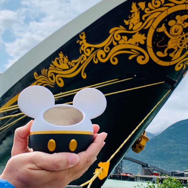 Disney Cruise Line Inspired Mickey Mouse Planter Pot Succulent 3D Printed Garden Sculpture Modern Decor