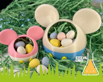 Mickey Mouse Easter Basket Planter: 3D Printed Modern Garden Decor