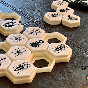 Hive Carbon Game Inspired 3D Printed Gaming Hexagon Tray