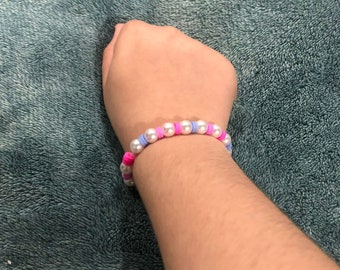 Bracciale con perline di argilla perlata