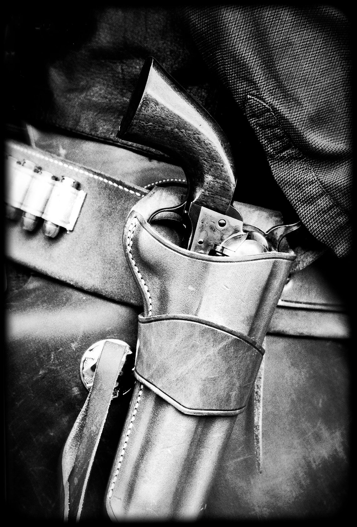 Six Shooter Holster Cowboy Western Art Leather | Etsy