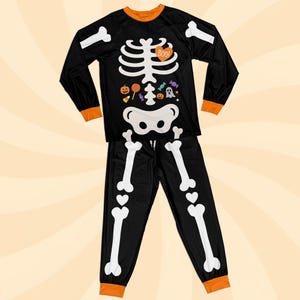 Happy Halloween Pajamas Set – Kids Halloween PJs, Family Halloween Set, Spooky Nightwear, Glow Dark PJs, Halloween Pumpkin Outfit