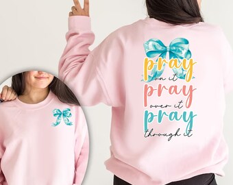 Camiseta cristiana, camiseta "Ora por ello", camiseta de Jesús, sudadera de Jesús, sudadera con capucha de Jesús, camiseta con versículo bíblico, regalos cristianos para chicas, camiseta religiosa