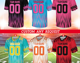 Camiseta de fútbol personalizada con nombre y número de equipo, equipo de fútbol personalizado, camiseta de manga corta con cuello en V, camiseta de fútbol personalizada, camiseta de fútbol