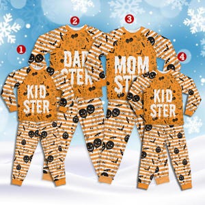 Happy Halloween Pajamas Set – Kids Halloween PJs, Family Halloween Set, Spooky Nightwear, Glow Dark PJs, Halloween Pumpkin Outfit