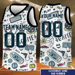 Custom Basketball Jersey Team Name & Number, Basketball Jersey Team, Game Day Outfit, Basketball Jersey for Basketball Fan Lovers Players