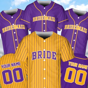 Personalized The Bride Bridesmaid Baseball Jersey, Custom Best Man Jersey, Baseball Jersey For Engagement, Married Couple, Wedding Jersey