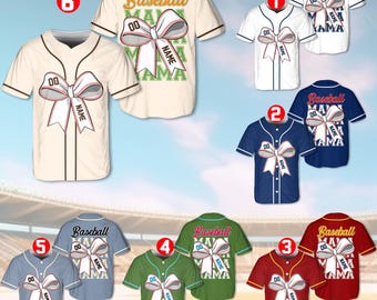 Personalizowana koszulka dla mamy baseballisty, spersonalizowane imię i numer, koszulka na dzień meczu, strój mamy sportowej, pasujące koszulki rodzinne, prezent dla miłośnika baseballu