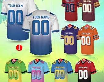 Nom et numéro de l'équipe personnalisés maillot de football, équipe de football personnalisée, maillot manches courtes col V, maillot de football personnalisé, maillot de football