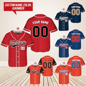 Custom Baseball Baseball Jersey, Personalized Team Name And Number Jersey Shirt, Baseball Jersey Uniform For Baseball Fans Baseball Lovers