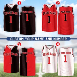Custom Basketball Jersey Team Name & Number, Basketball Jersey Team, Basketball Jersey for Basketball Fan Lovers Players, Game Day Outfit