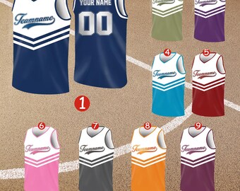 Camiseta de baloncesto personalizada con nombre y número del equipo, camiseta de baloncesto del equipo, camiseta de baloncesto para jugadores amantes del baloncesto, atuendo para el día del juego