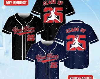 maillot de baseball senior 2025, maillot à paillettes, maillot personnalisé, promotion 2025, remise des diplômes de baseball, cadeau baseball senior, remise des diplômes 2025