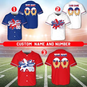 Custom Drip Baseball Jersey, Personalized Name Number Team Shirt, Button Down Uniform Fan Gift, Independence Day Baseball Shirt, 4th Of July