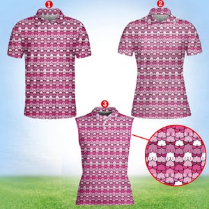 Polo con estampado de pechos para concienciar sobre el cáncer de mama: camiseta de golf con lazo rosa para mujer, divertida camiseta de apoyo, polo personalizado sin mangas para regalar.