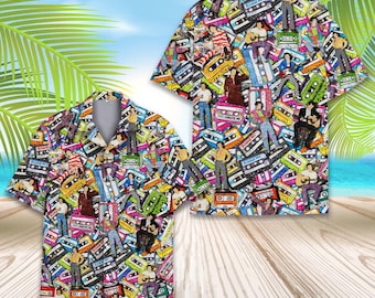 Back to the 90s Hawaiian Shirt Men Women Youth, Retro Neon