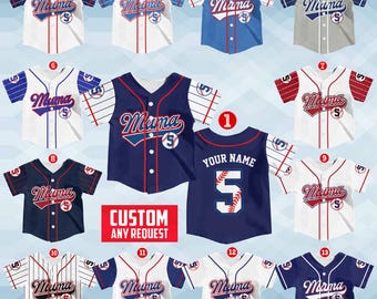 Personalizowana koszulka dla mamy baseballisty, spersonalizowane imię i numer, koszulka na dzień meczu, strój mamy sportowej, pasujące koszulki rodzinne, prezent dla mamy