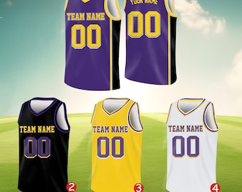 Camiseta de baloncesto personalizada con nombre y número del equipo, camiseta de baloncesto del equipo, camiseta de baloncesto para jugadores amantes del baloncesto, atuendo para el día del juego