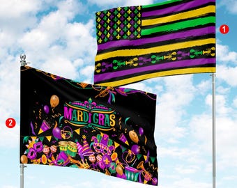 Mardi Gras Flag Fleur De Lis Flag Mardi Gras Decor Mardi Gras Party Carnival Flag Parade Flag Outdoor Yard Flag Garden Flag Festival Flag