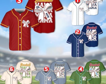 Personalizowana koszulka dla mamy baseballisty, spersonalizowane imię i numer, koszulka na dzień meczu, strój mamy sportowej, pasujące koszulki rodzinne, prezent dla miłośnika baseballu