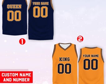 King And Queen Basketball Jersey, Custom Basketball Jersey Team Name & Number, Basketball Jersey for Basketball Fan Lovers, Game Day Outfit