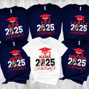 Proud Family TShirts,Group 2025 Grad Tees,Graduation Squad Tee,Senior 2025,Graduate 2025 Shirt,Custom Graduate Gift,High School Graduate Tee