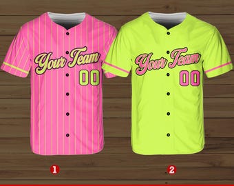 Gepersonaliseerde teamnaam en nummer honkbalshirt, aangepast honkbalshirt, uniform honkbalshirt voor honkbalfans honkballiefhebbers
