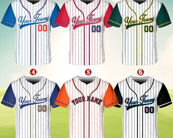 Custom Baseball Jersey Shirt According To The Color Of Your Favorite Team, Personalized Team Name And Number Baseball Jersey, Baseball Lover