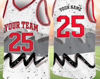 Camisa de basquete personalizada, regata personalizada, presente de aniversário estilo streetwear, camisa de basquete de malha, camisa personalizada para homens e jovens