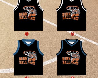 Born 2 Ball, personalisiertes Basketball Trikot, personalisiertes Kinder Basketball Trikot, Kinderjugend 2.Geburtstag Sport, Basketballliebhaber