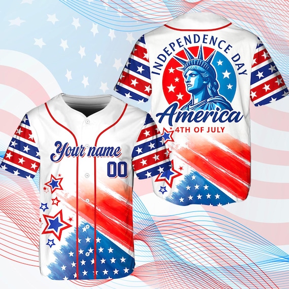 4th of July Jersey, Independence Day America Baseball Jersey