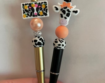 Ensemble de stylos en perles de vache