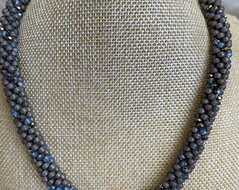 Necklace woven seed bead necklace unisex necklace