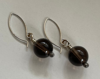 Smokey quartz dangle earrings. Sterling silver earrings