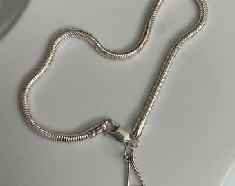 Anklet 10 inch sterling silver anklet. Women’s jewelry charms snake chain