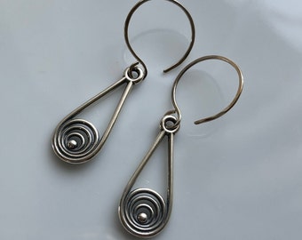 Sterling silver earrings. Handmade drop earrings