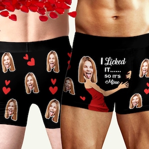 Personalized Face Underwear, Custom Face Boxers for Husband, Photo Underwear, Boxers with Face, Anniversary Gift for Boyfriend, Wedding Gift