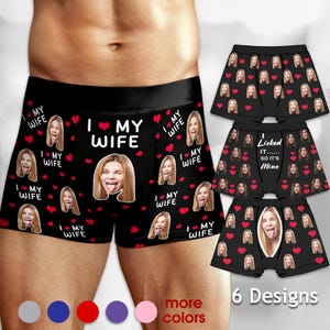 Personalized Man Underwear with Picture: Custom Boxers with Face, Photo Boxer Briefs Boyfriend Gift