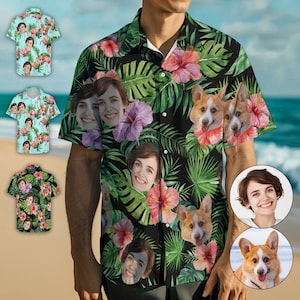 Personalized Face Hawaiian Shirt: Custom Photo Tropical Shirt