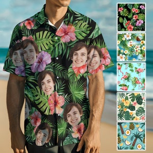 Personalized Hawaiian Shirt with Face,Custom Hawaiian Shirt with Photo,Custom Unisex Shirt,Summer Party Shirt,Gift for Husband/Boyfriend/Dad