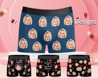 Boxershorts op maat, gepersonaliseerde boxershort met foto ondergoed jubileumcadeau voor man/vriend