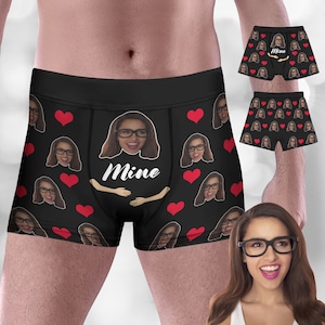Custom Face Boxers for Men,Personalized Underwear with Photo,Custom Wedding Gift for Bridegroom,Boyfriend Birthday Gift,Father&#39;s Day Gift