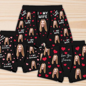 Custom Face Boxers, Personalized Boxers with Face, Custom Face Underwear, Funny Boxer Briefs for Men Boyfriend Husband, Wedding Gift for Him