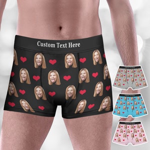 Gepersonaliseerde boxershorts met gezicht, ondergoed op maat, fotoboxers, ondergoed met gezicht, boxers voor gezicht, boxers voor gezicht, boxers op maat, boxershorts voor bruidegom, boxershorts met foto