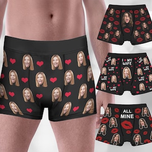 Custom Face Boxers: Personalized Photo Underwear, Husband Gift